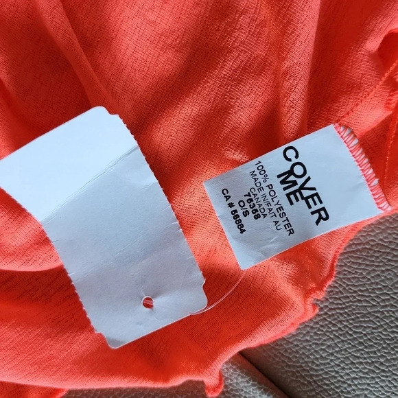 La Vie En Rose Swimwear Sarong Cover up Dress Skirt Neon Coral one size - Picture 5 of 7